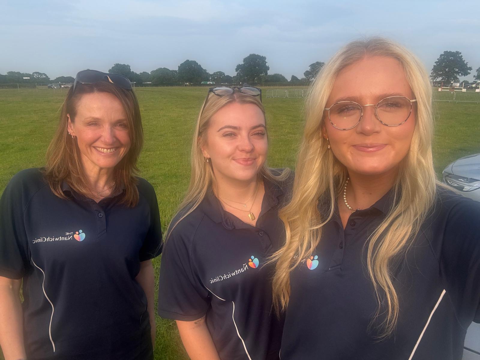Gill, Kate and Faith representing The Nantwich Clinic at the Cheshire Show.